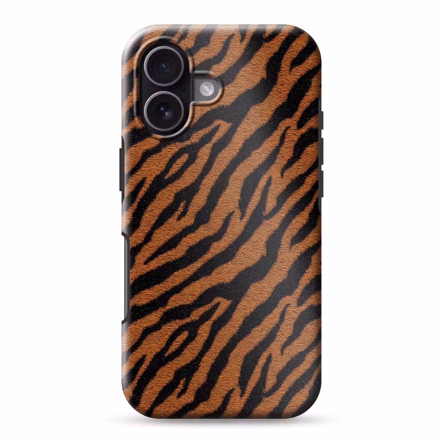 Tijger - Vacht - Zwart Toughcase MagSafe Apple iPhone 17 klein 1017 -3d