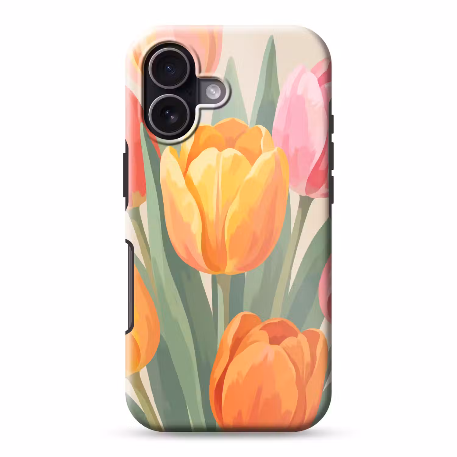 Tulpen - Abstract - Kleurrijk Toughcase MagSafe Apple iPhone 17 klein -3d