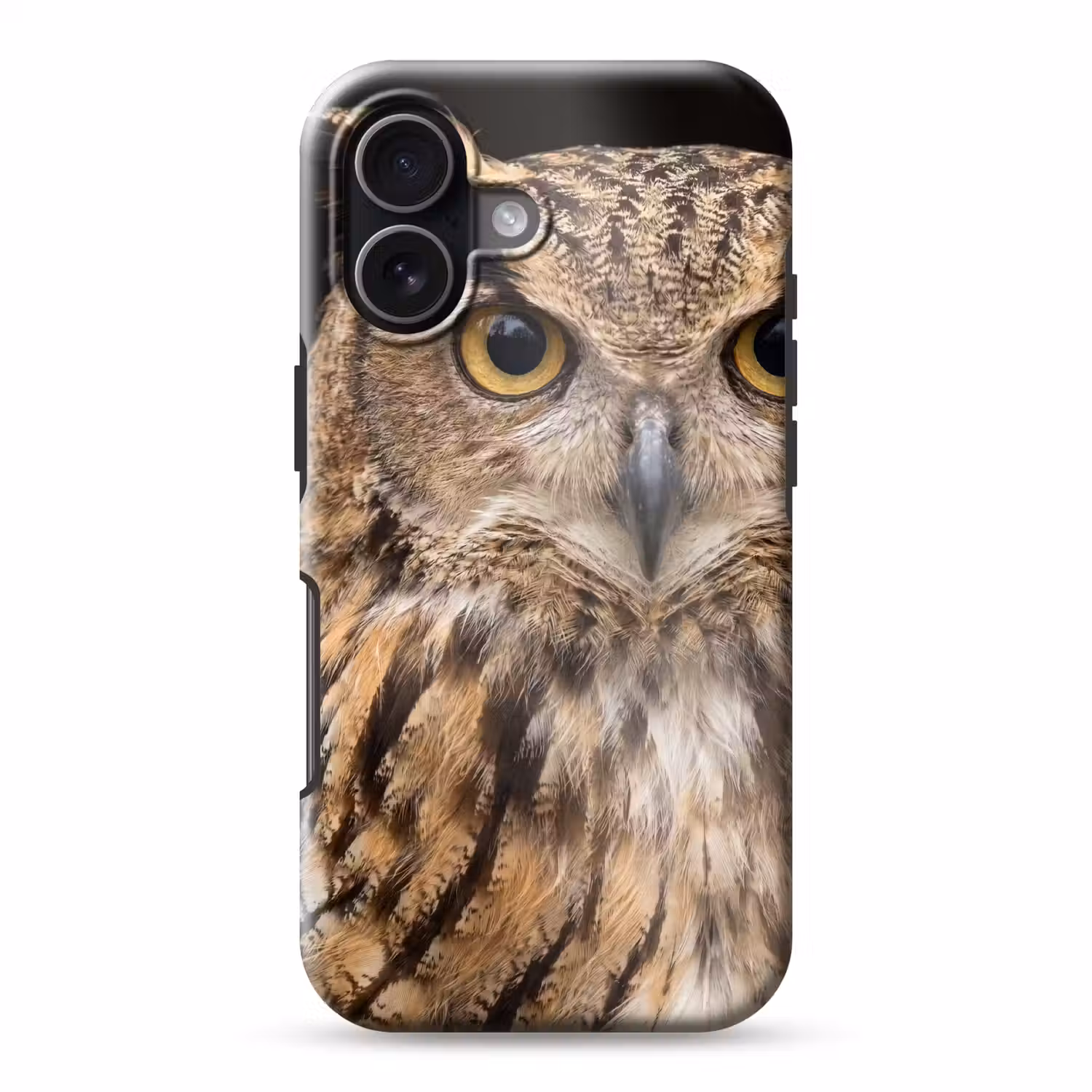 Oehoe - Uil - Portret - Bruin Toughcase MagSafe Apple iPhone 17 klein -3d