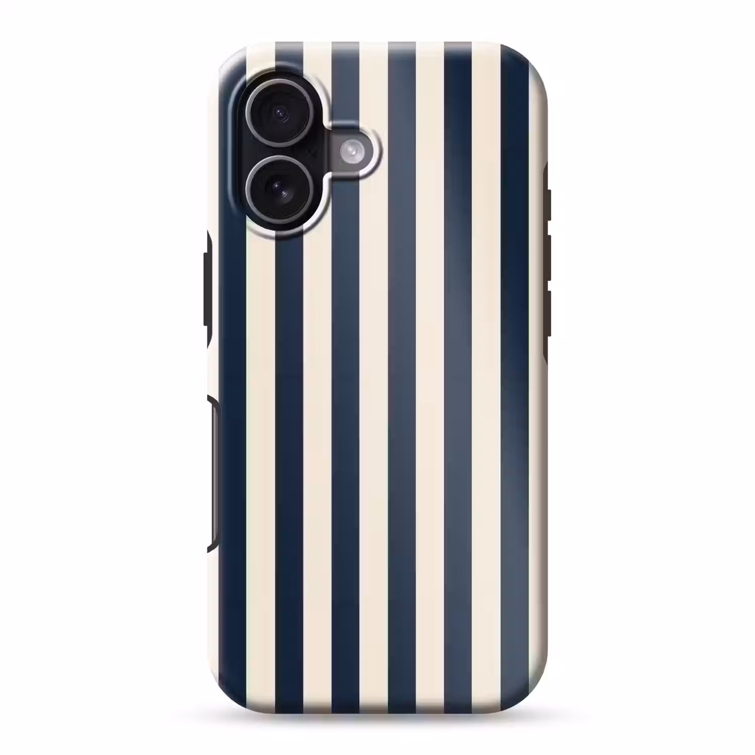 Verticale strepen - Blauw - Crème Toughcase MagSafe Apple iPhone 17 klein 1017 -3d