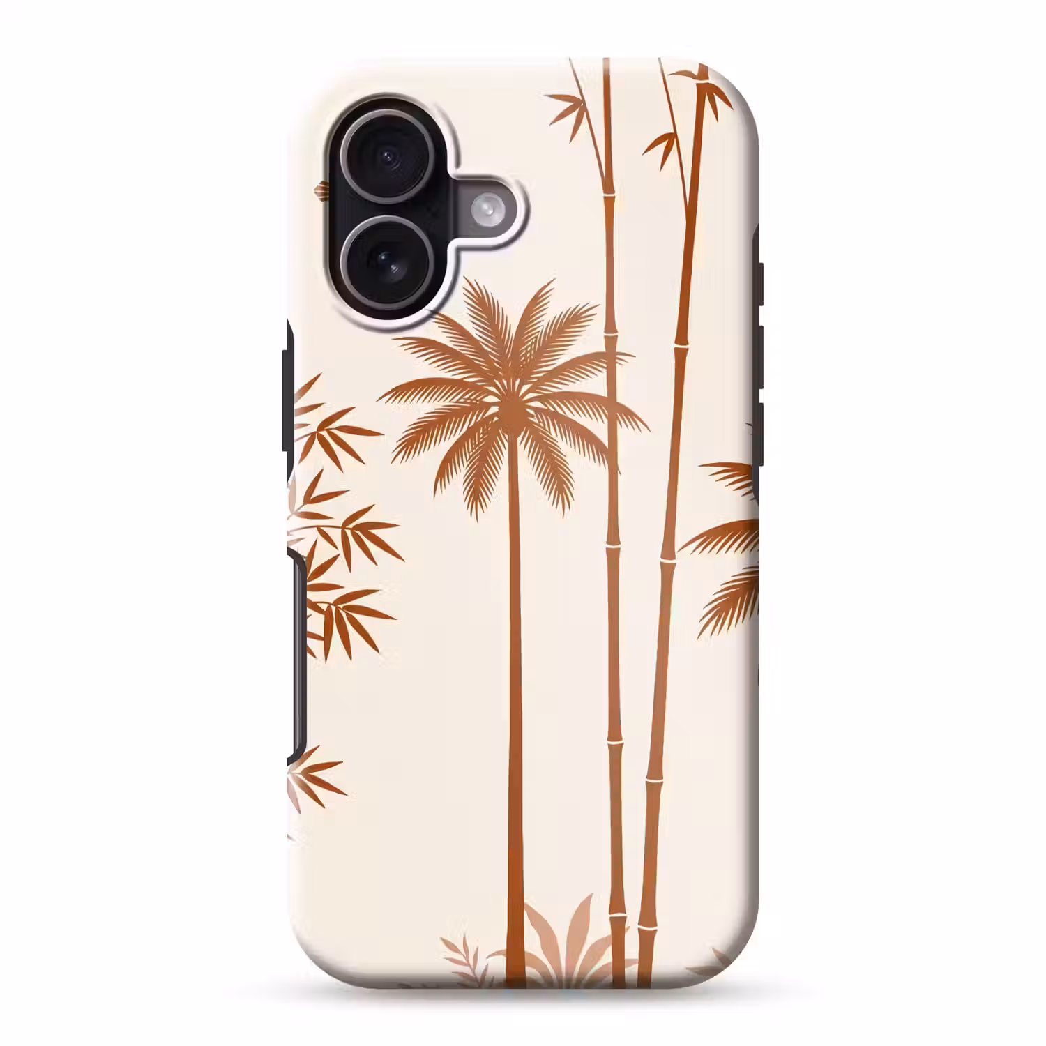 Vogel - Boom - Tropisch - Minimalistisch - Bruin Toughcase MagSafe Apple iPhone 17 klein -3d