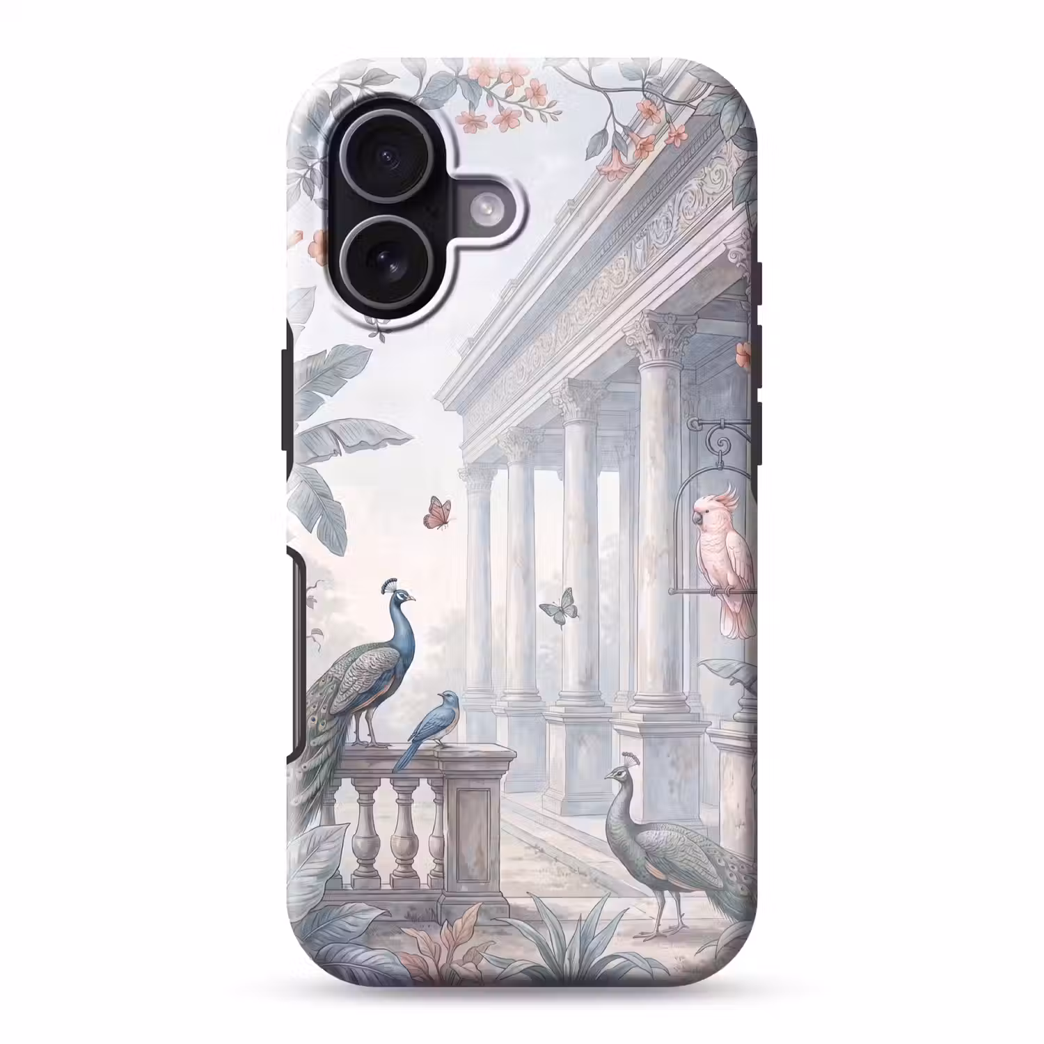 Vogel - Pauw - Architectuur - Klassiek - Groen Toughcase MagSafe Apple iPhone 17 klein -3d