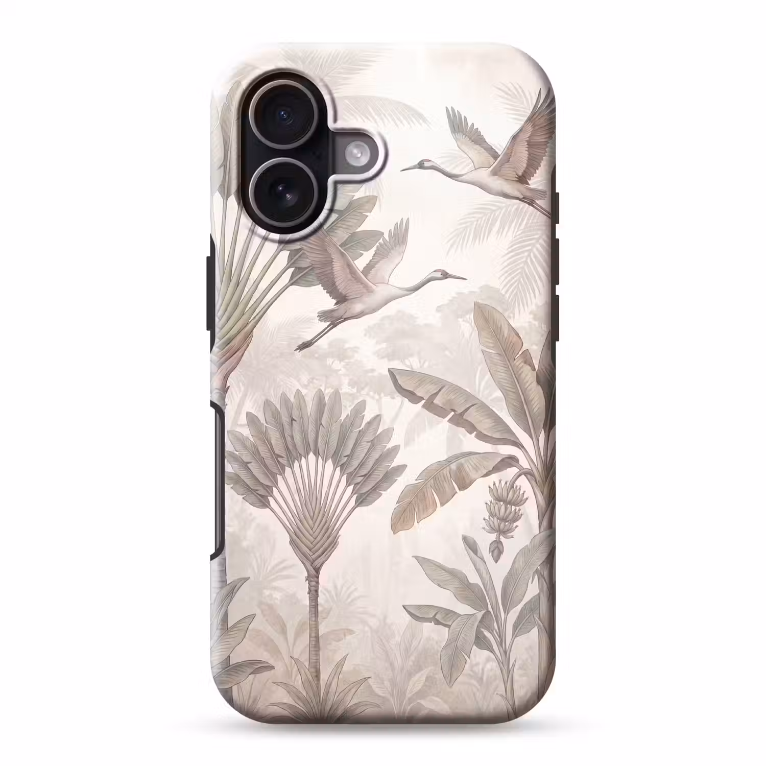 Vogel - Tropisch - Jungle - Natuur - Beige Toughcase MagSafe Apple iPhone 17 klein -3d
