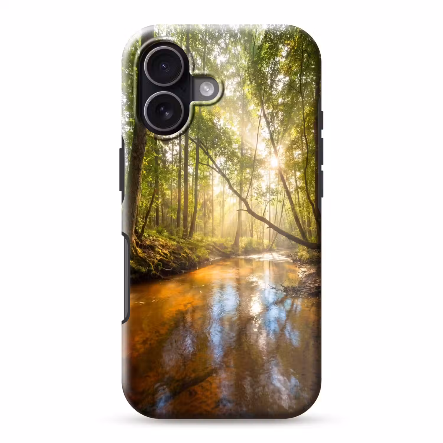Bos - Beek - Zonlicht - Natuur - Groen Toughcase MagSafe Apple iPhone 17 klein -3d