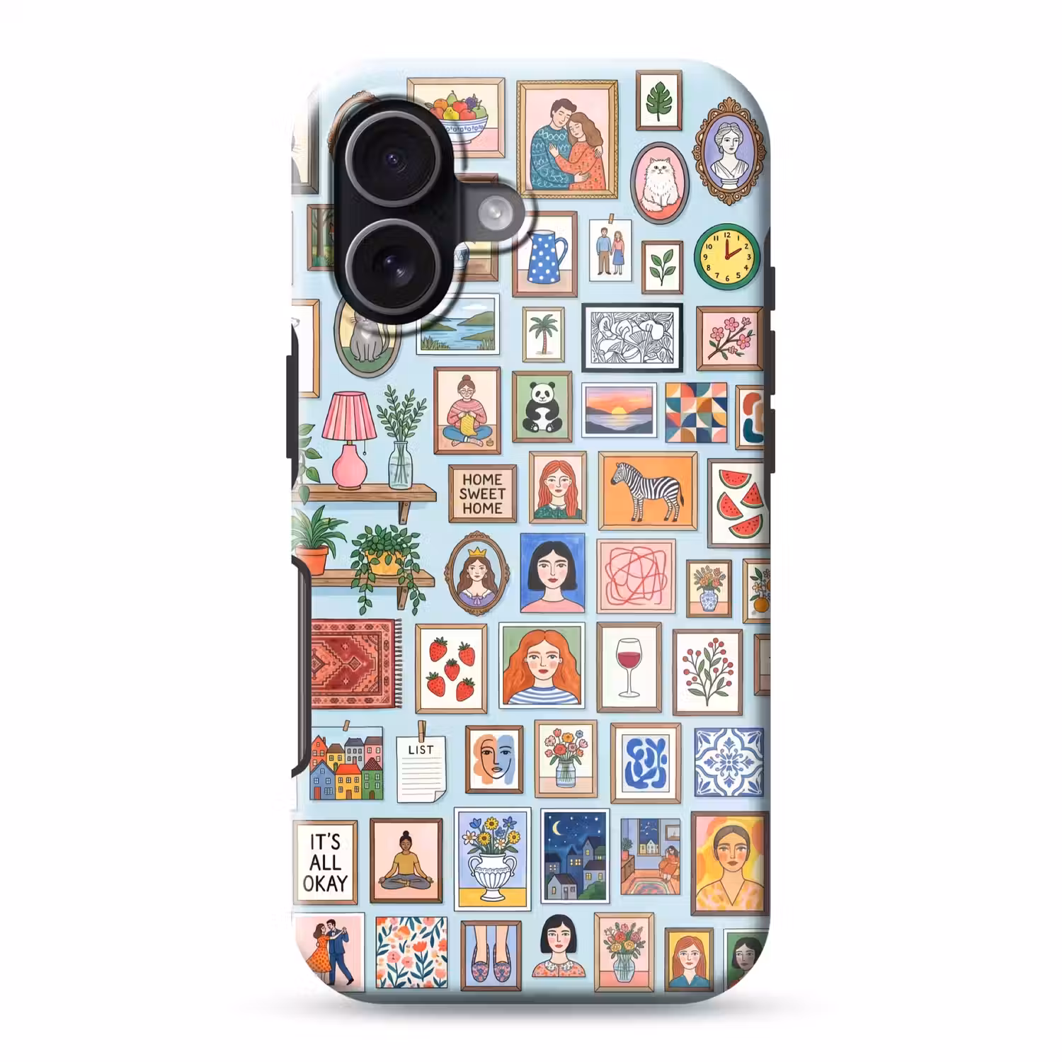 Wanddecoratie - Collectie - Huis - Illustratief - Kleurrijk Toughcase MagSafe Apple iPhone 17 klein -3d