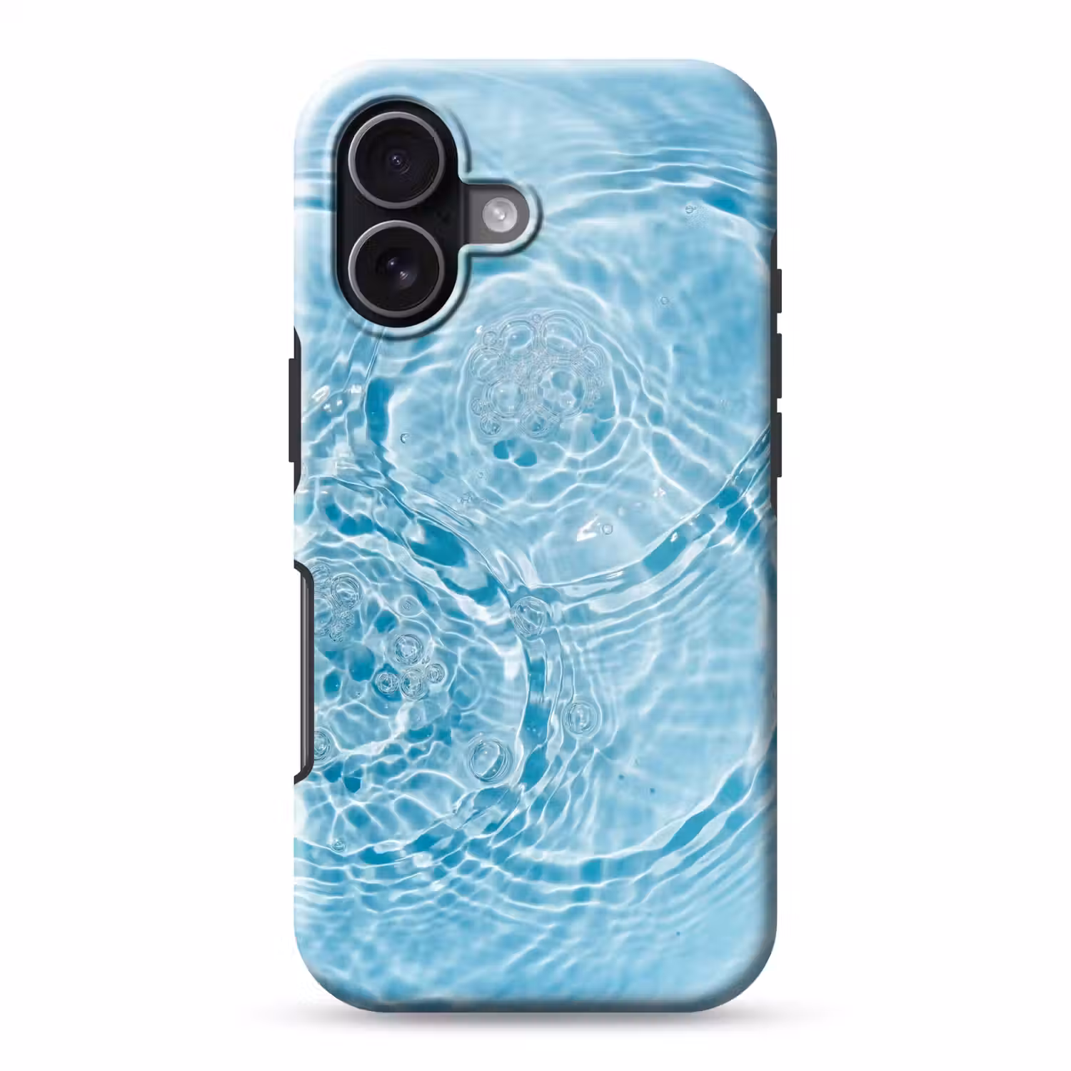 Water - Blauw - bubbels Toughcase MagSafe Apple iPhone 17 klein -3d
