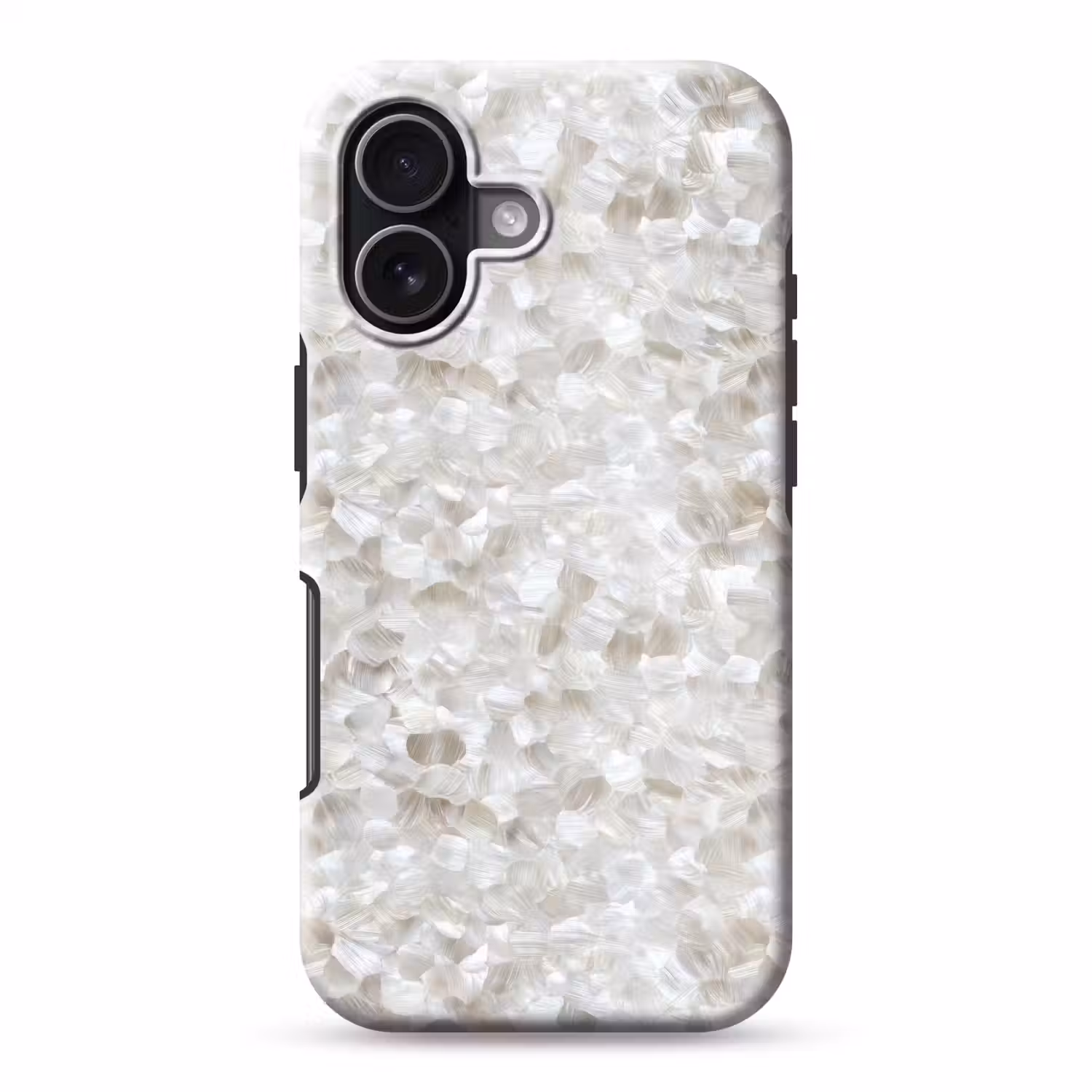 Wit - Penseelstreken - Reliëfeffect Toughcase MagSafe Apple iPhone 17 klein 1017 -3d