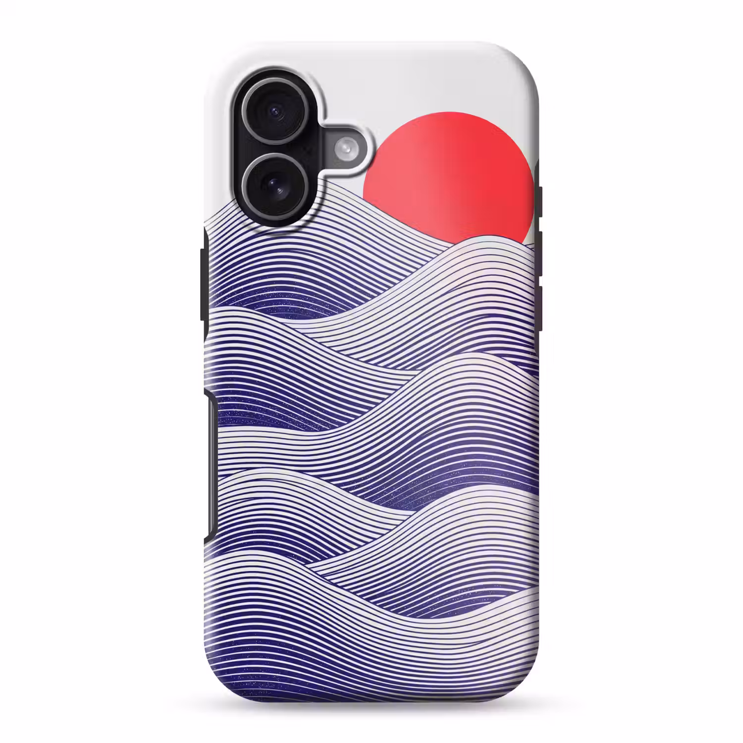 Golven - Zon - Natuur - Abstract - Rood Toughcase MagSafe Apple iPhone 17 klein -3d