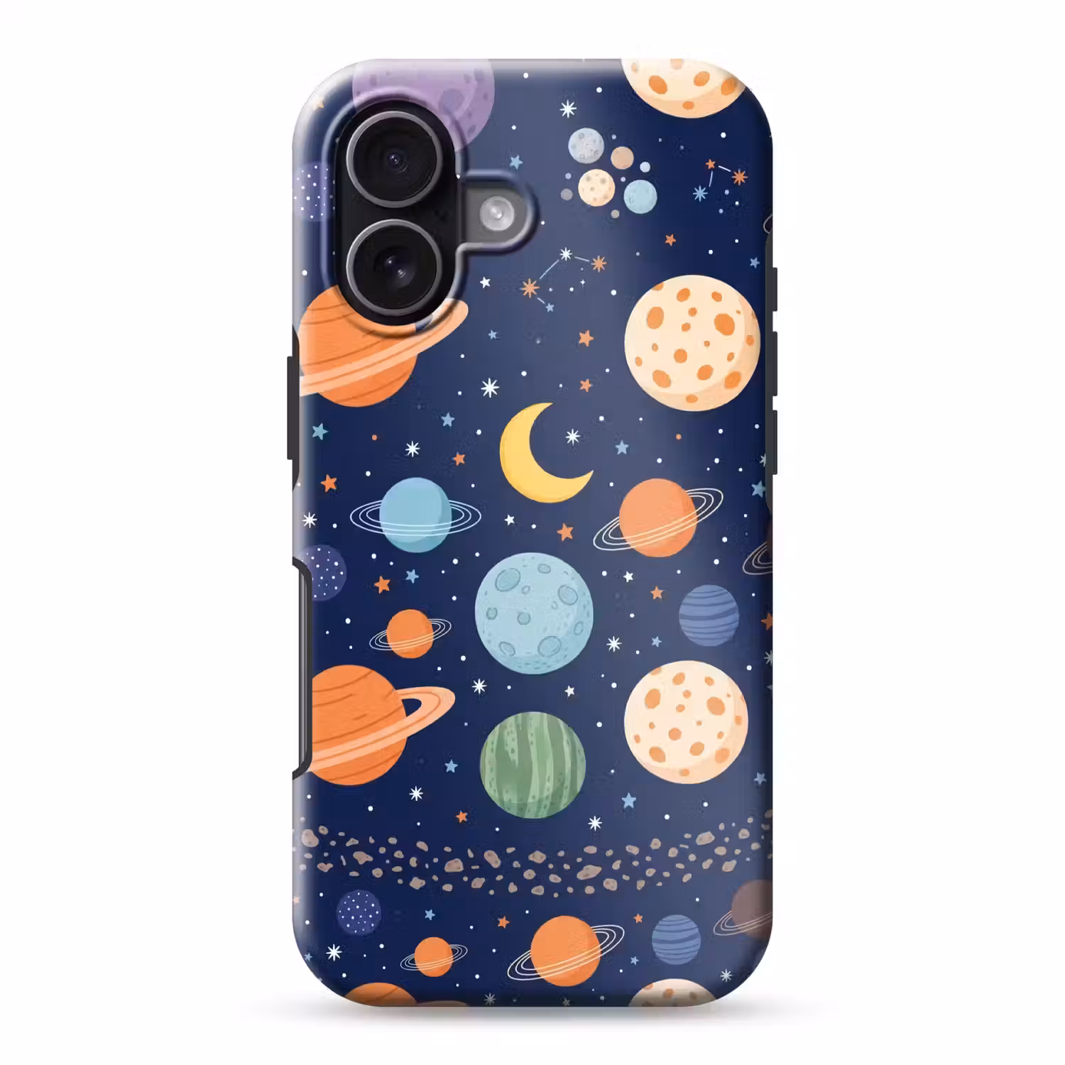Ruimte - Planeten - Kleurrijk Toughcase MagSafe Apple iPhone 17 klein -3d