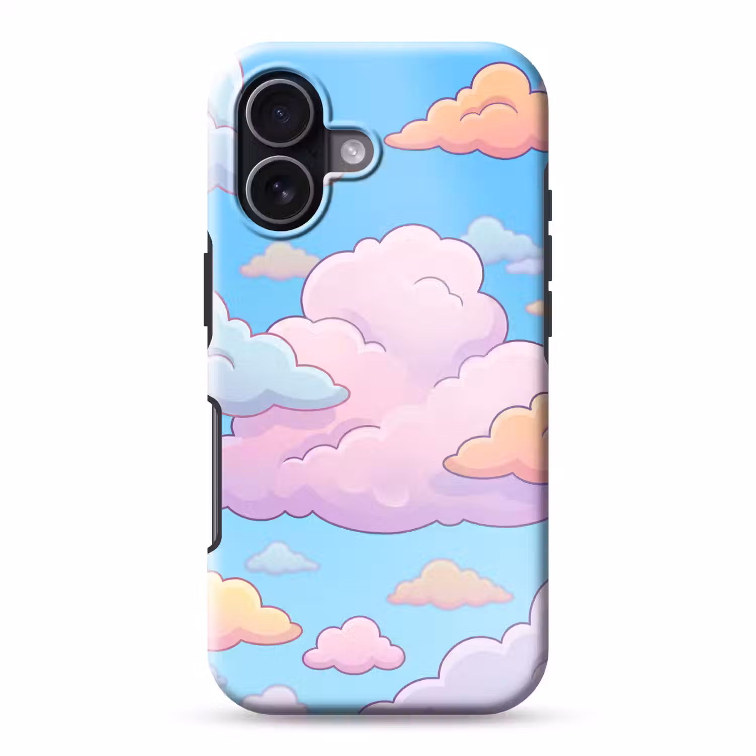 Wolk - Lucht - Natuur - Illustratie - Pastel Toughcase MagSafe Apple iPhone 17 klein -3d