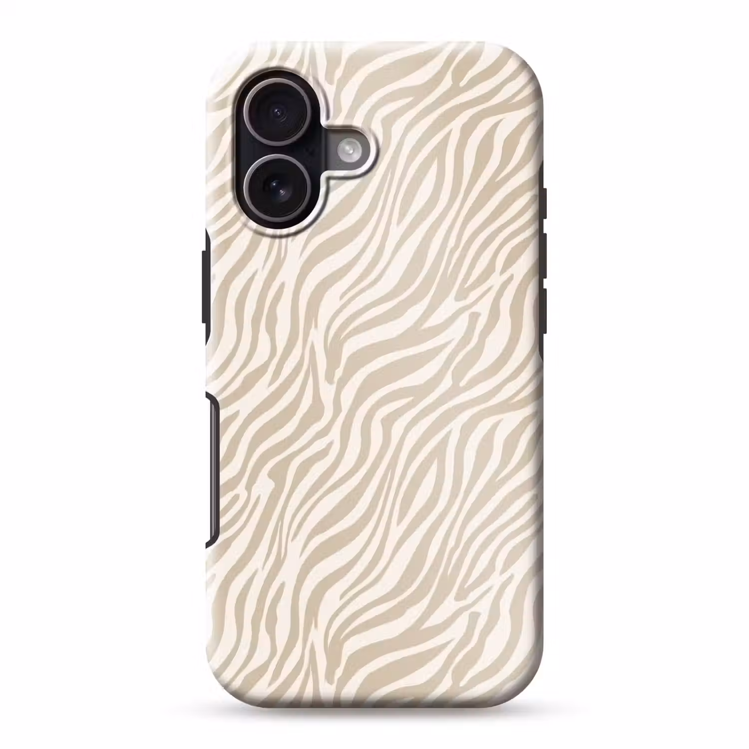 Zebra - Patroon - Beige Toughcase MagSafe Apple iPhone 17 klein 1017 -3d