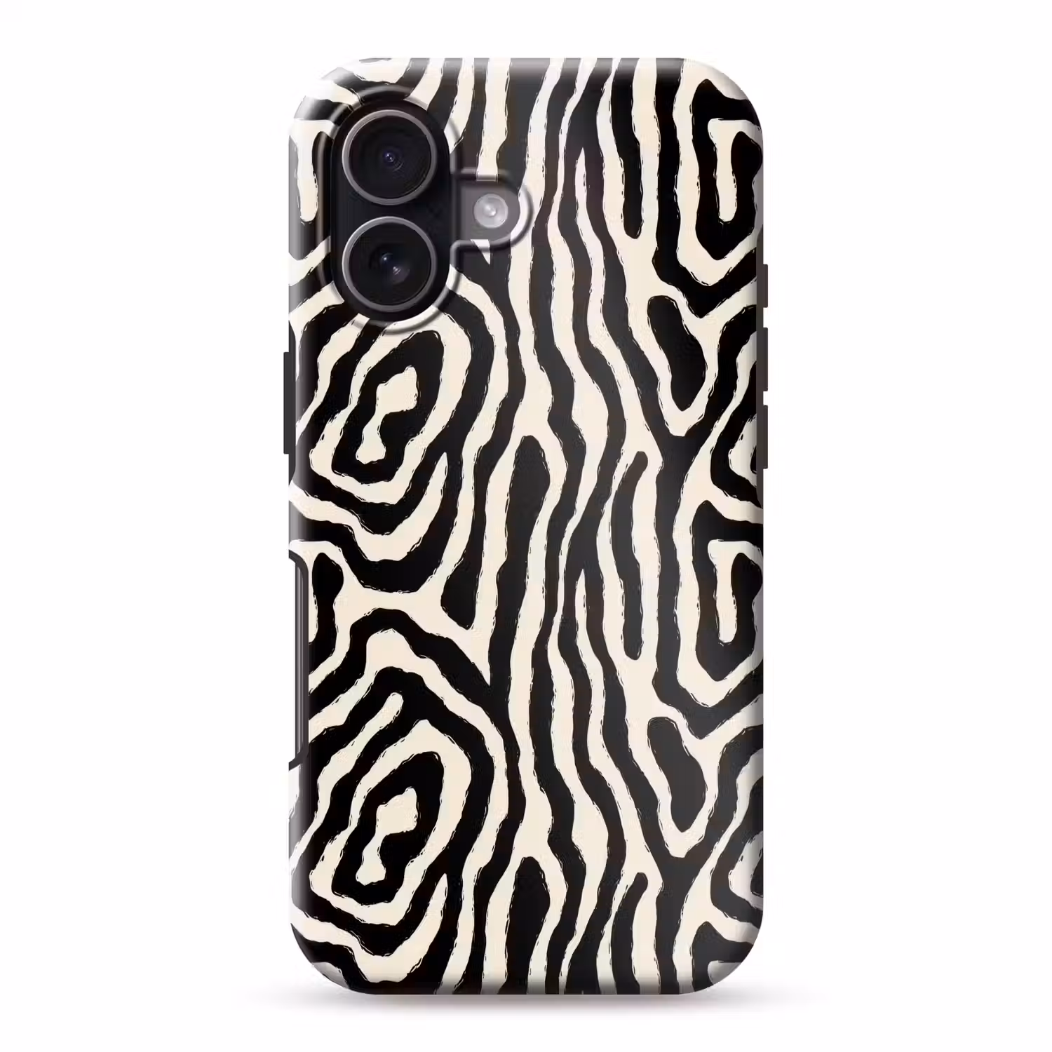 Zebra - Abstract - Zwart Toughcase MagSafe Apple iPhone 17 klein 1017 -3d