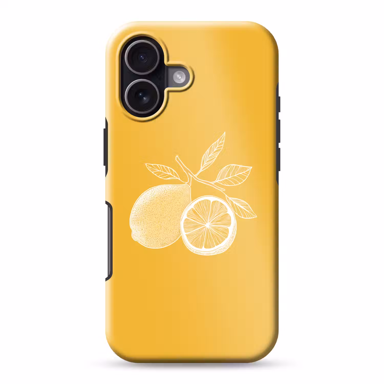 Citroenen - Illustratie - Minimalistisch - Geel Toughcase MagSafe Apple iPhone 17 klein -3d