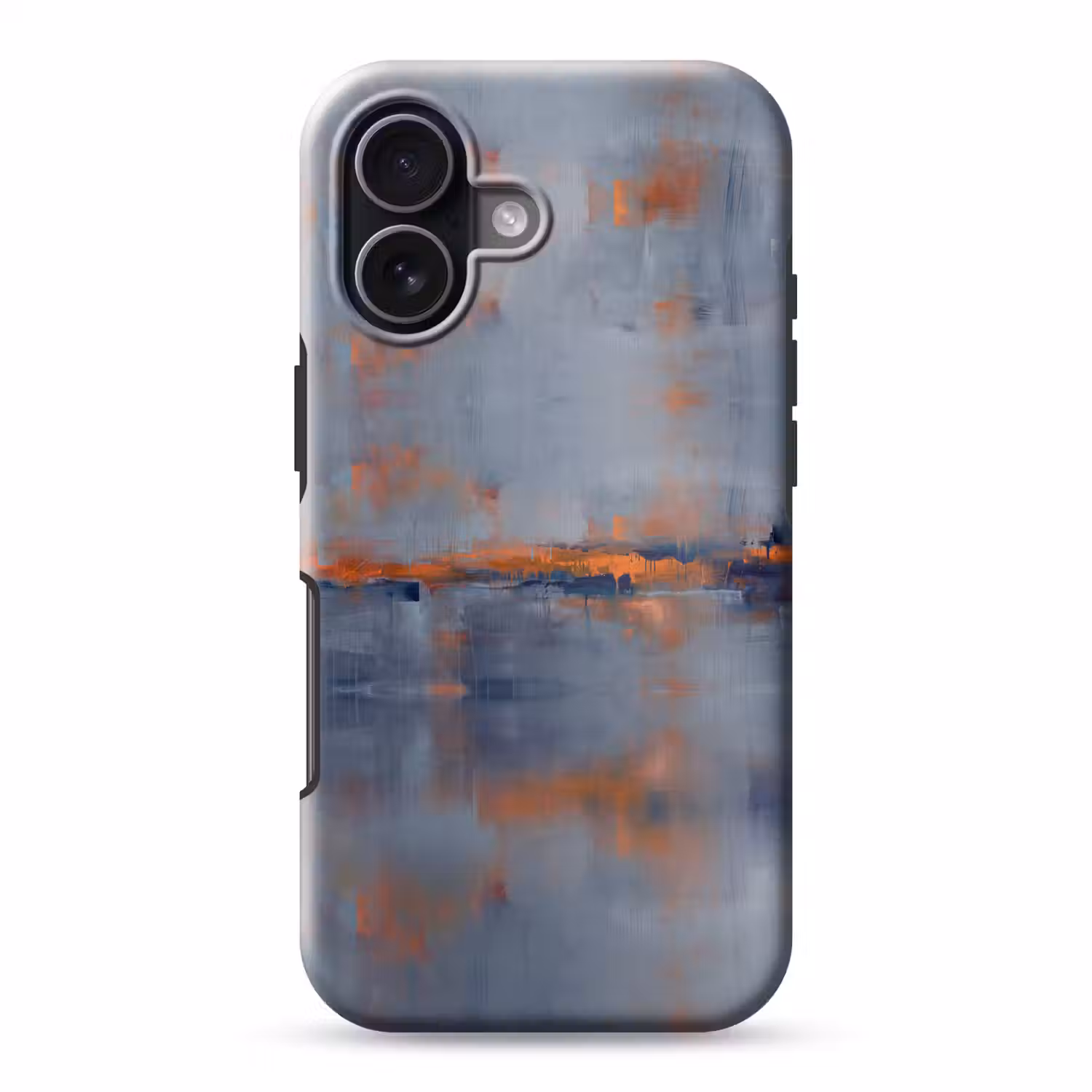 Abstract - Kleuren - Modern - Oranje - Grijs Toughcase MagSafe Apple iPhone 17 klein -3d