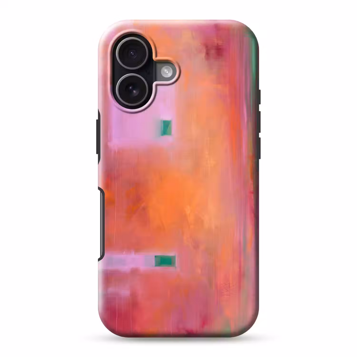 Abstract - Vlakken - Kunst - Modern - Oranje Toughcase MagSafe Apple iPhone 17 klein -3d