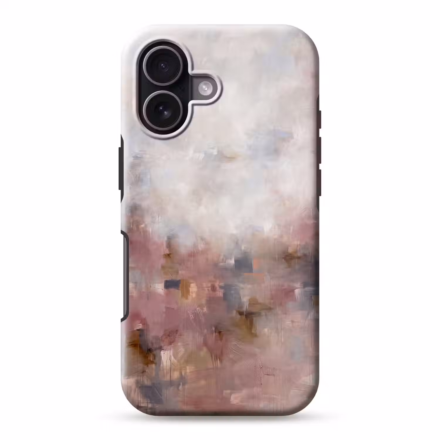 Abstract - Vloeiend - Kunst - Modern - Beige Toughcase MagSafe Apple iPhone 17 klein -3d