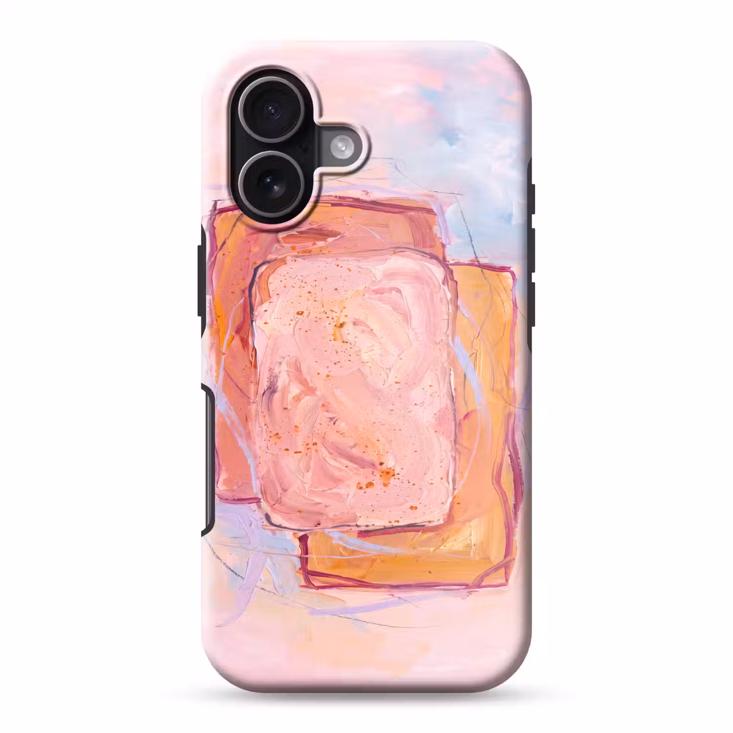Abstract - Vormen - Modern - Roze Toughcase MagSafe Apple iPhone 17 klein -3d