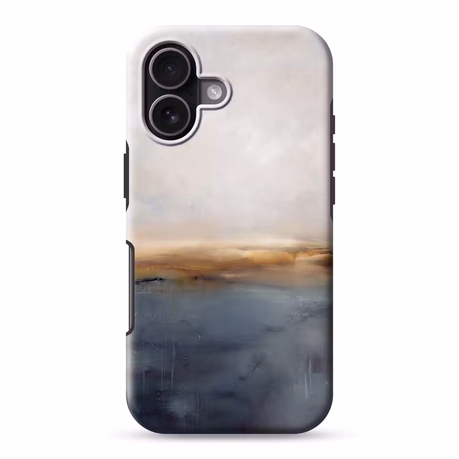 Abstract - Horizon - Water - Modern - Beige Toughcase MagSafe Apple iPhone 17 klein -3d