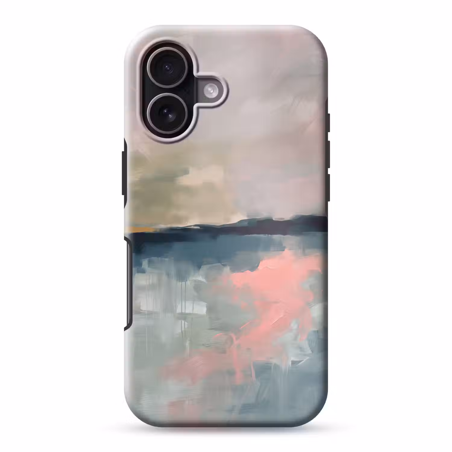 Abstract - Landschap - Kunst - Modern - Groen - Blauw Toughcase MagSafe Apple iPhone 17 klein -3d