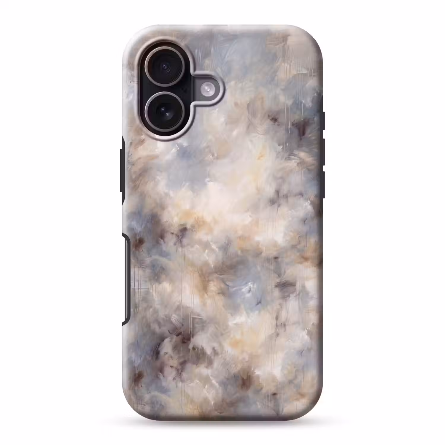 Abstract - Wolken - Sfeervol - Beige - Grijs Toughcase MagSafe Apple iPhone 17 klein -3d