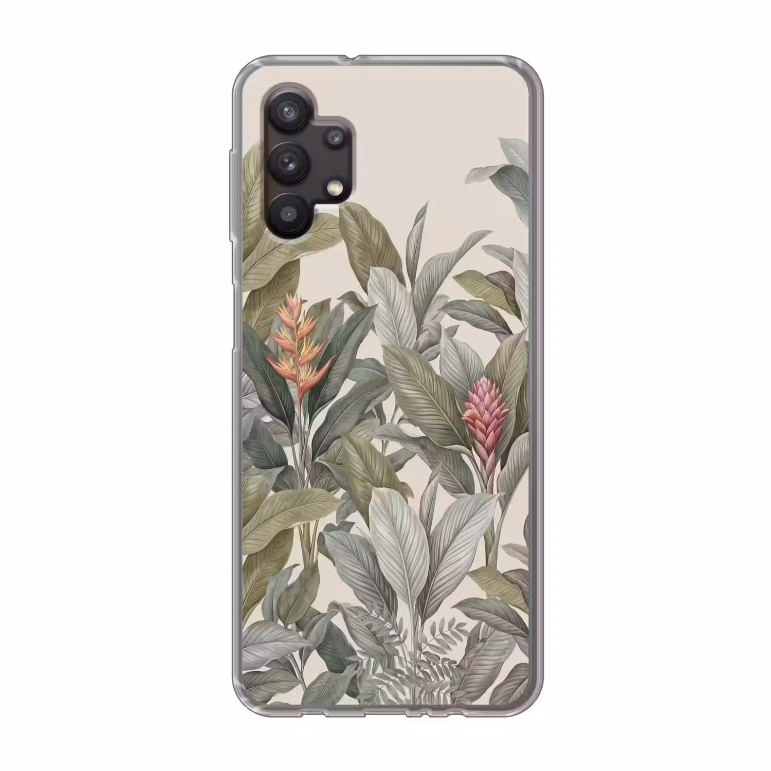 Tropisch - Planten - Modern - Groen Telefoonhoesje Samsung Galaxy A32 5G klein -3d