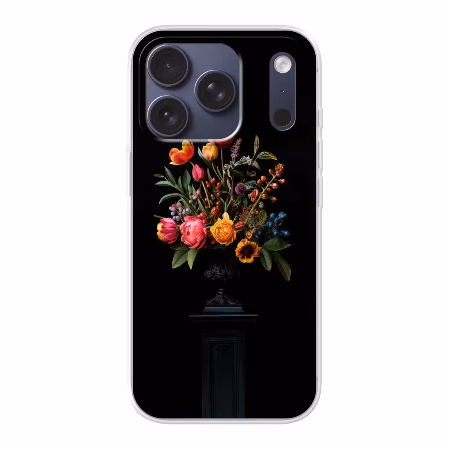 Tulpen - Bessen - Boeket - Vaas Telefoonhoesje iPhone 17 Pro klein -3d