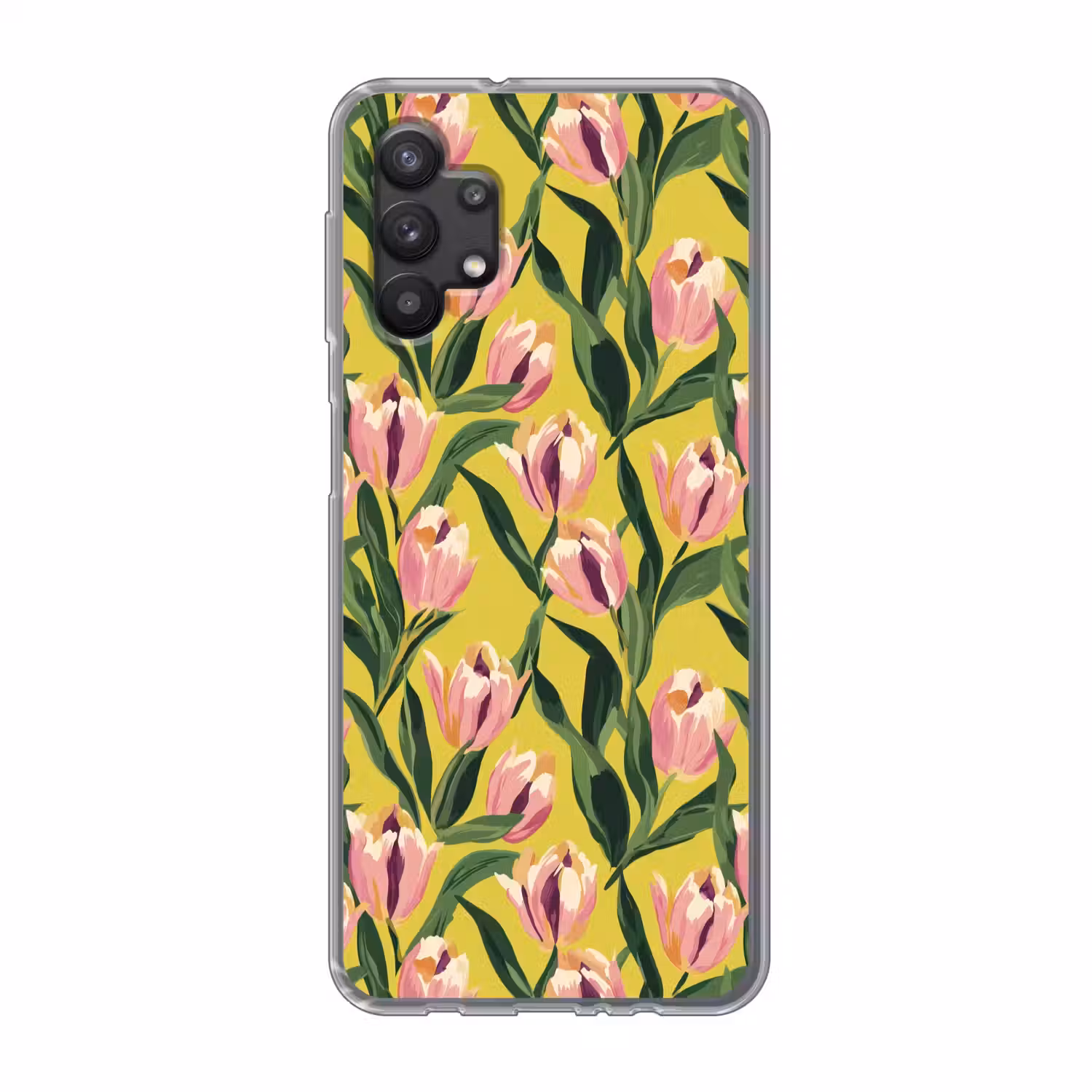 Tulpen - Botanisch - Geel Telefoonhoesje Samsung Galaxy A32 5G klein 346 -3d