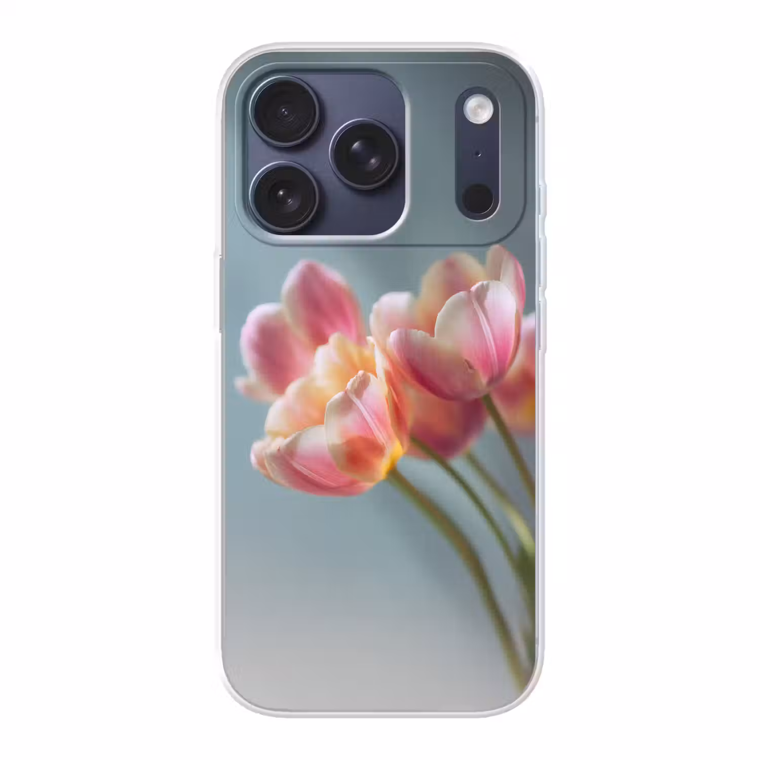 Tulpen - Roze - Stelen Telefoonhoesje iPhone 17 Pro klein -3d