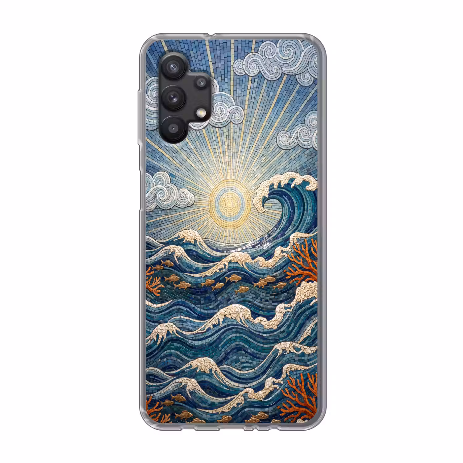Onderwater - Koraal - Vis - Natuur - Kunst Telefoonhoesje Samsung Galaxy A32 5G klein -3d