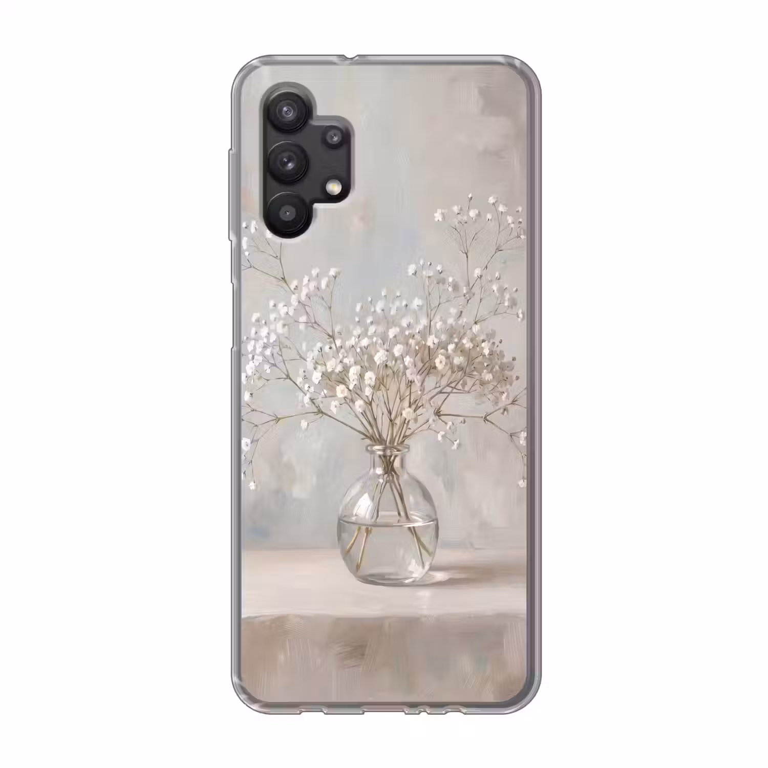 Vaas - Gipskruid - Wit Telefoonhoesje Samsung Galaxy A32 5G klein -3d