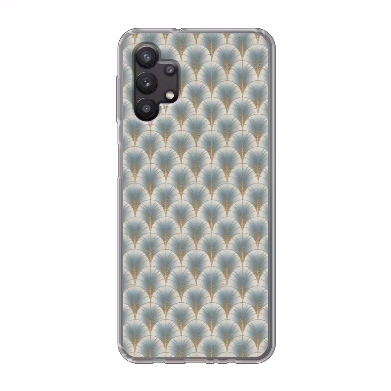 Waaier - Klassiek - Blauw Telefoonhoesje Samsung Galaxy A32 5G klein 346 -3d