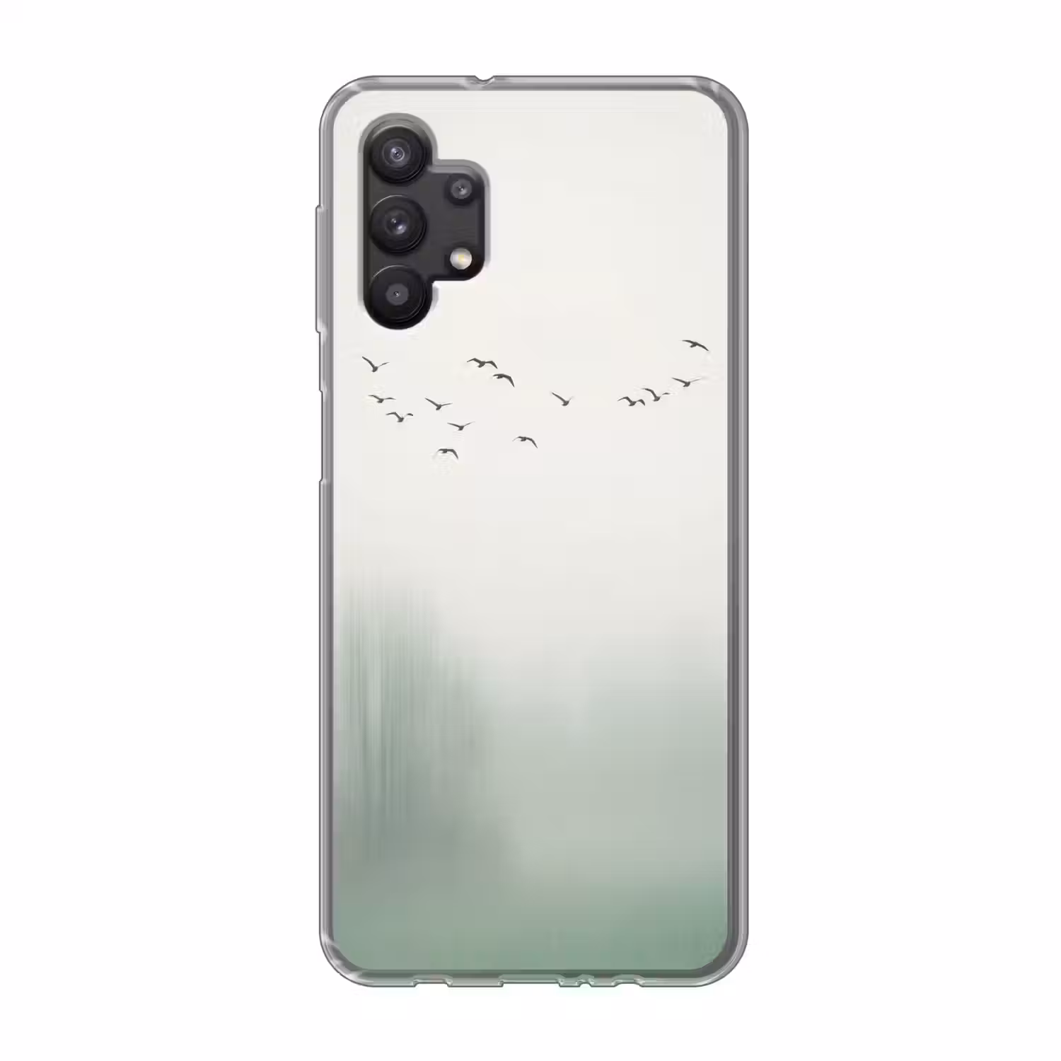 Vogel - Vlucht - Natuur - Minimalistisch Telefoonhoesje Samsung Galaxy A32 5G klein -3d
