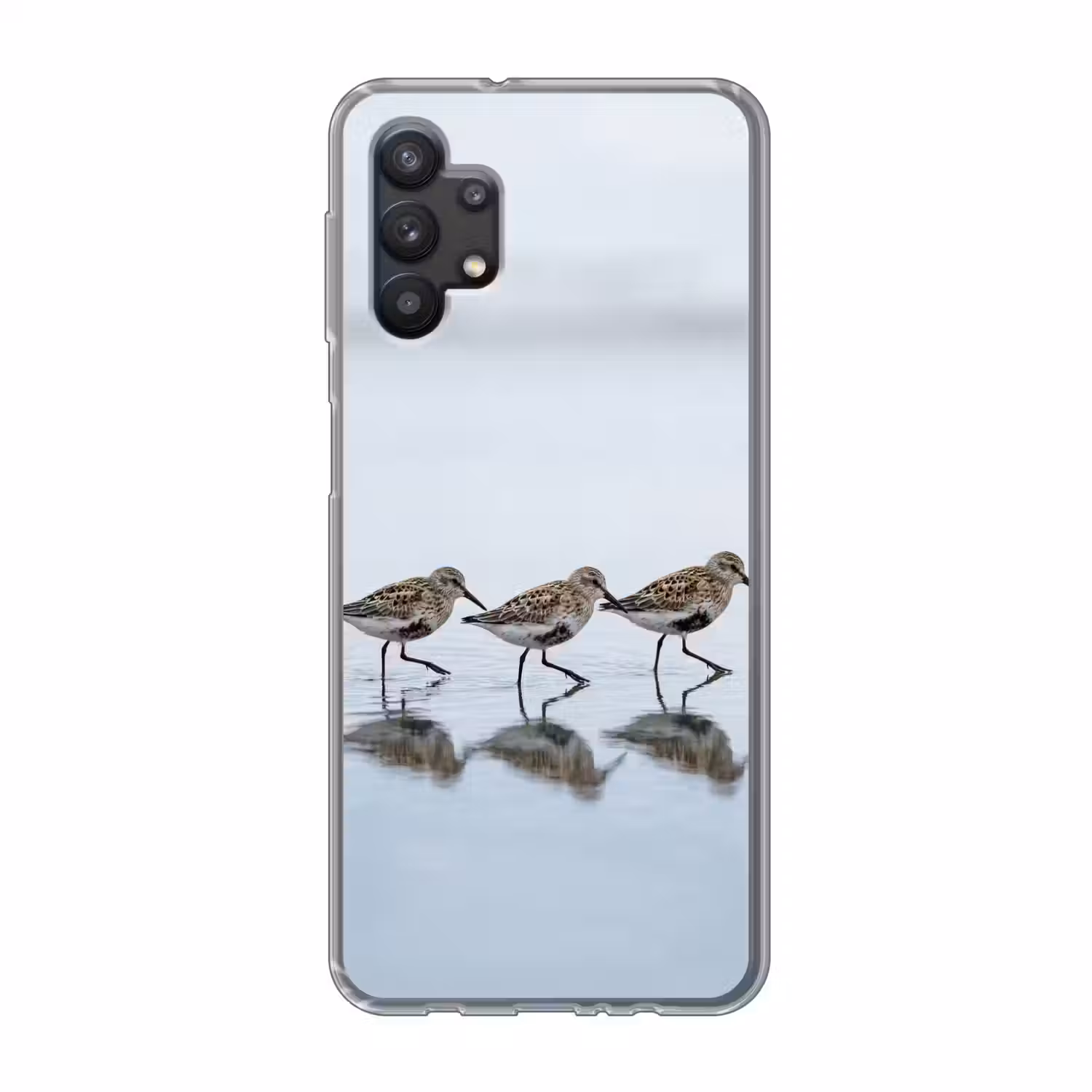Vogels - Water - Grijs Telefoonhoesje Samsung Galaxy A32 5G klein -3d