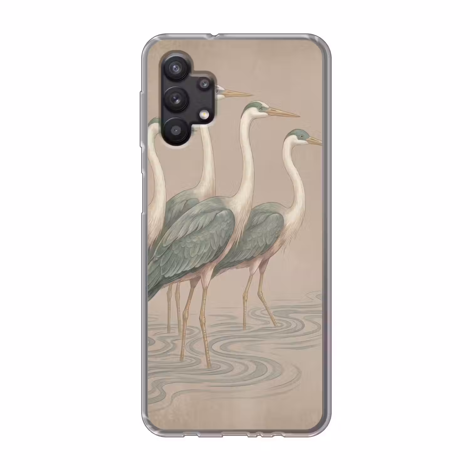 Vogel - Water - Natuur - Vintage Telefoonhoesje Samsung Galaxy A32 5G klein -3d