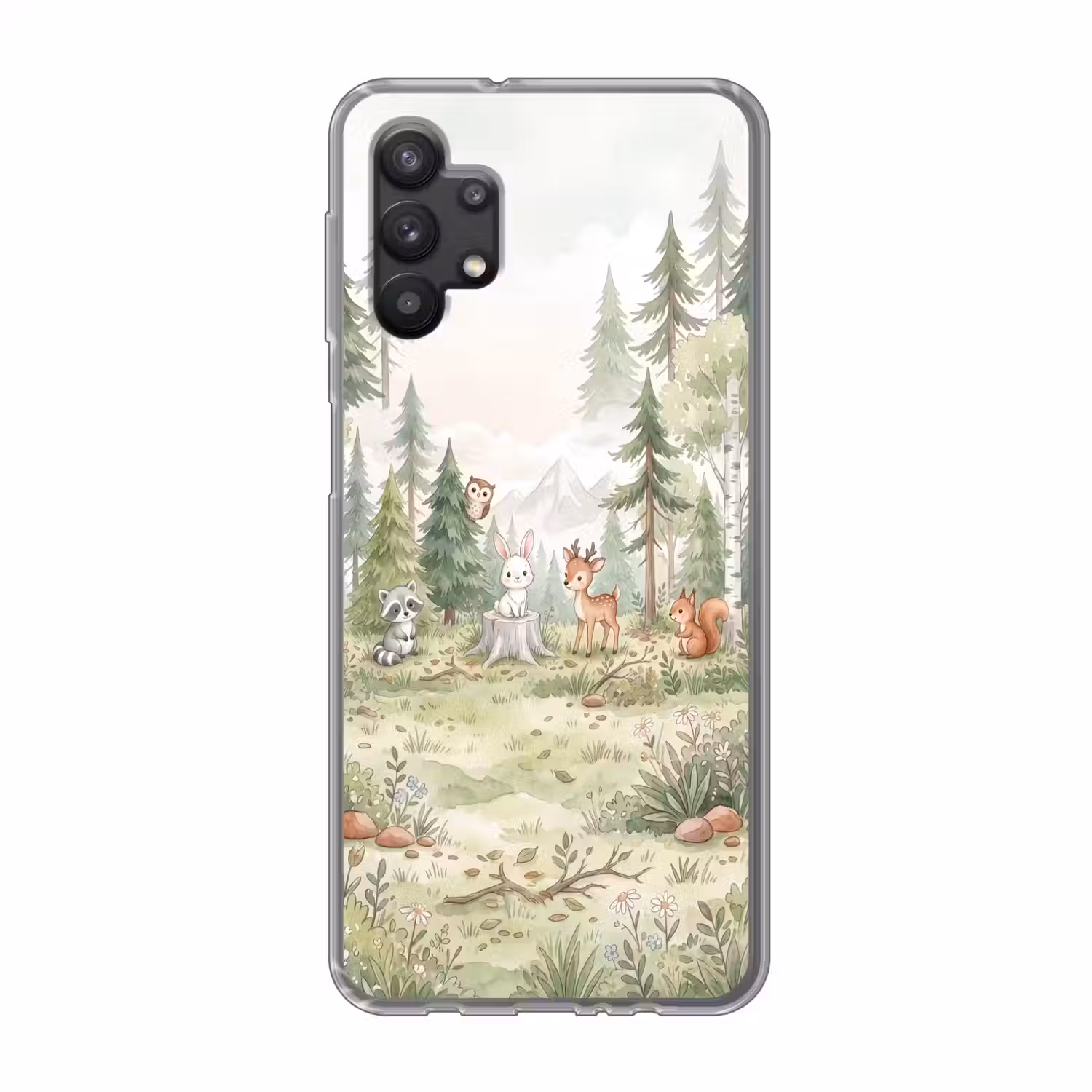Bos - Dieren - Groen Telefoonhoesje Samsung Galaxy A32 5G klein -3d