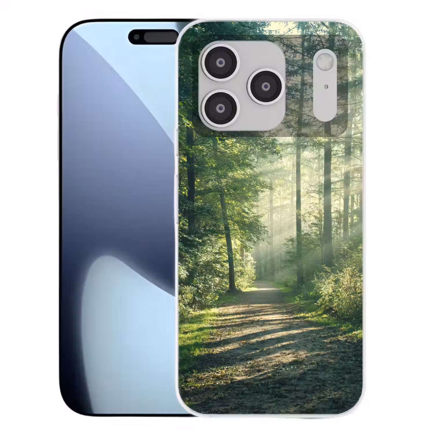 Bos - Pad - Zon - Bomen - Groen - Natuur Telefoonhoesje iPhone 17 Pro klein -3d