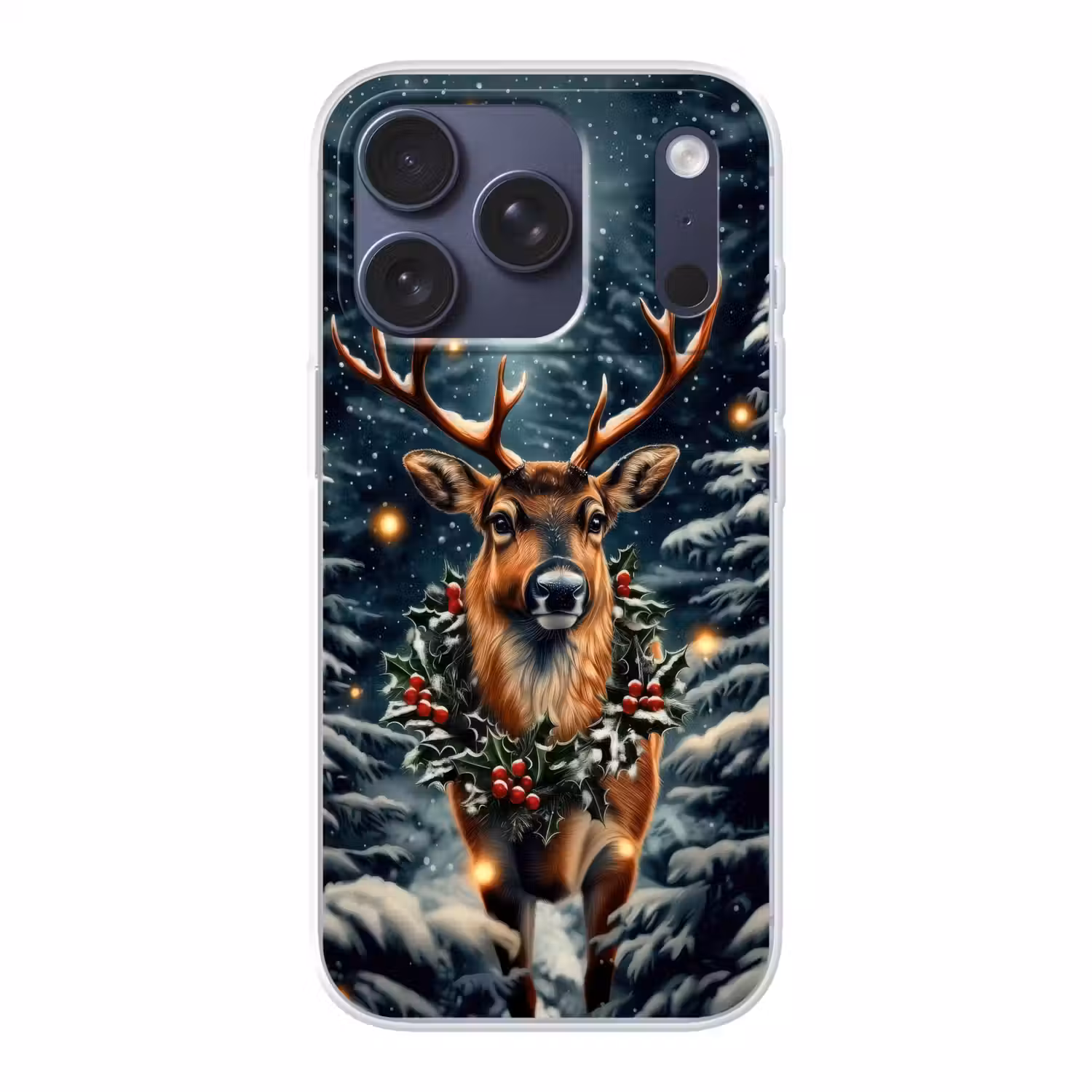 Kerst - Magie - Bos - Kleurrijk Telefoonhoesje iPhone 17 Pro klein -3d