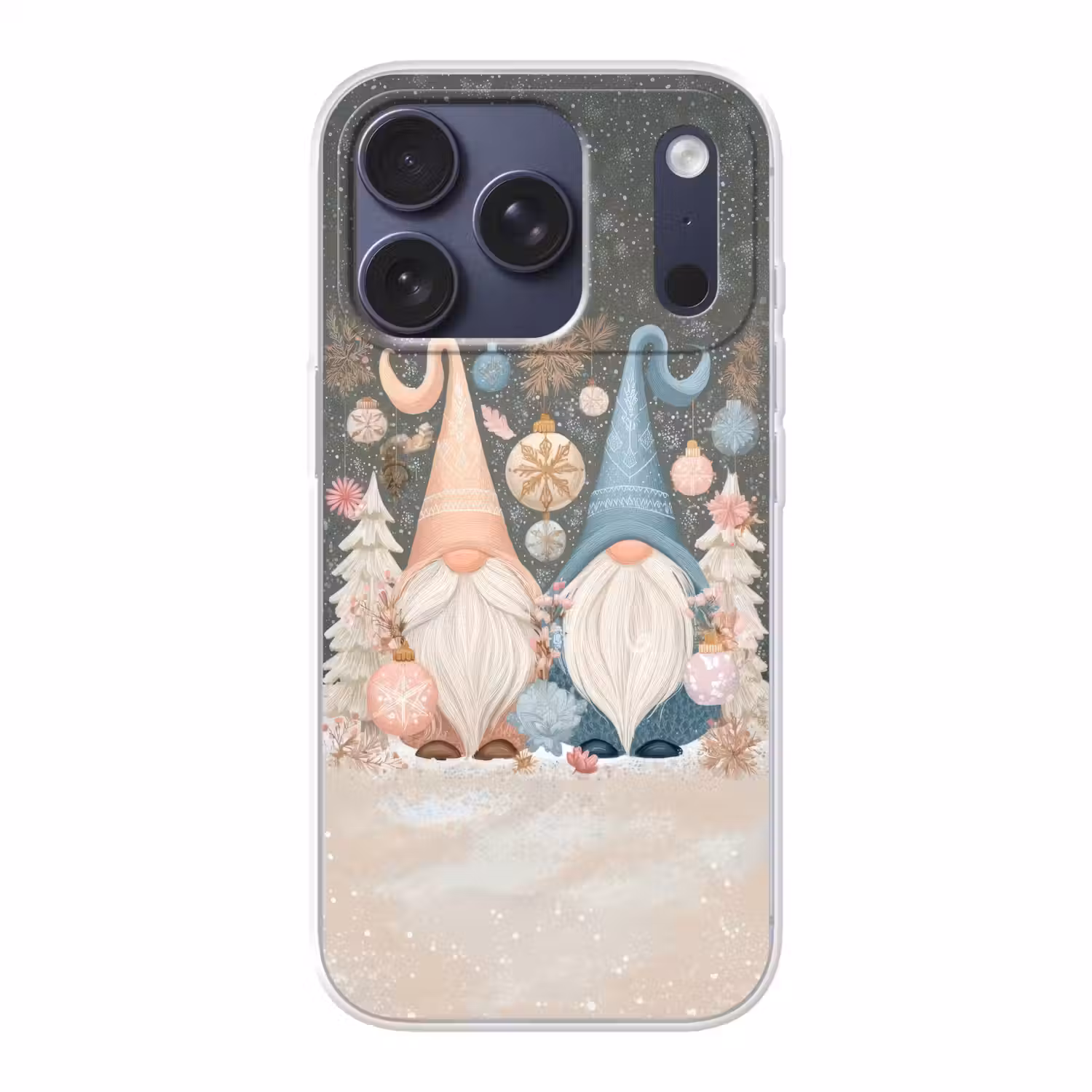 Kerst - Gnomen - Pastel Telefoonhoesje iPhone 17 Pro klein -3d