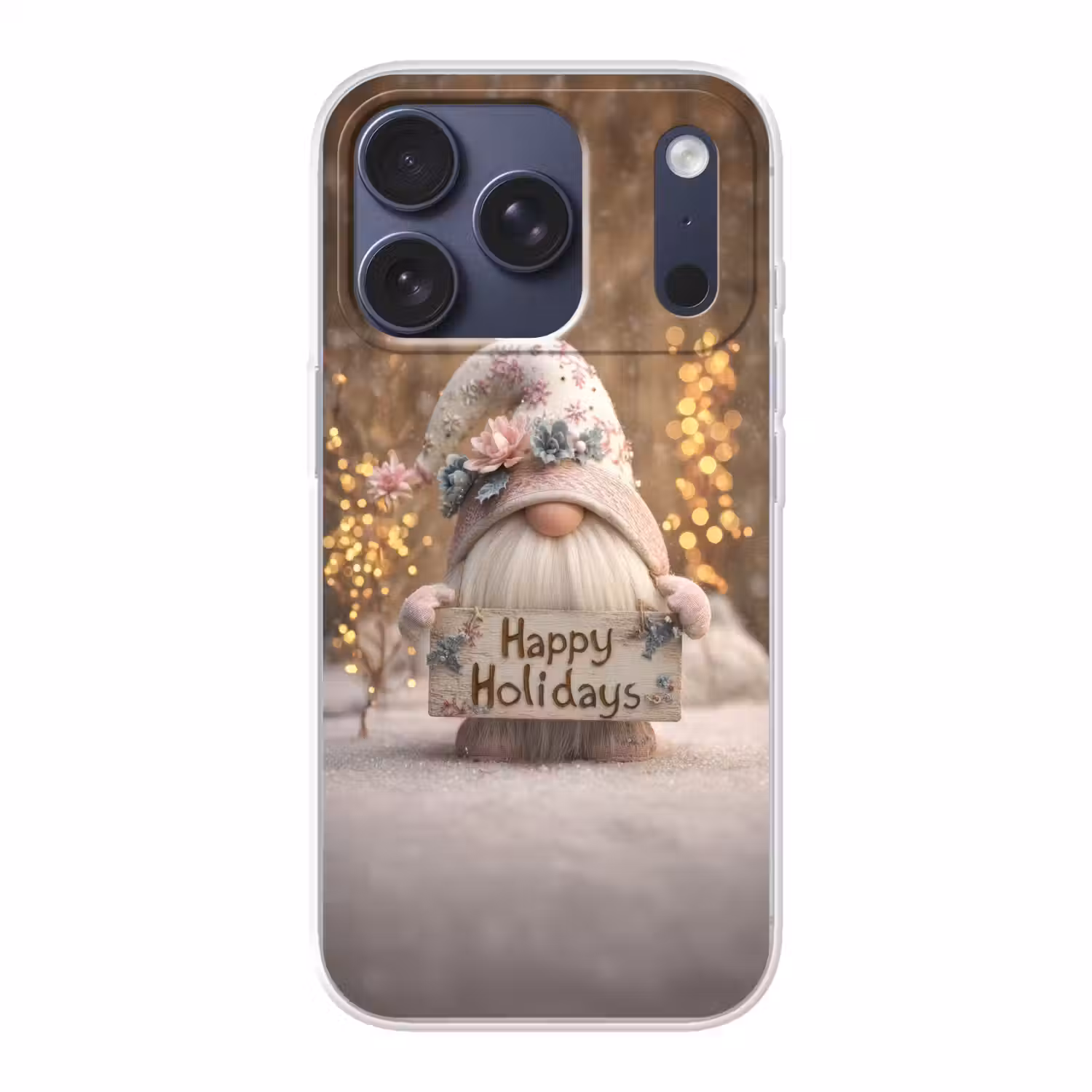 Kerst - Gnome - Bord - Kleurrijk Telefoonhoesje iPhone 17 Pro klein -3d