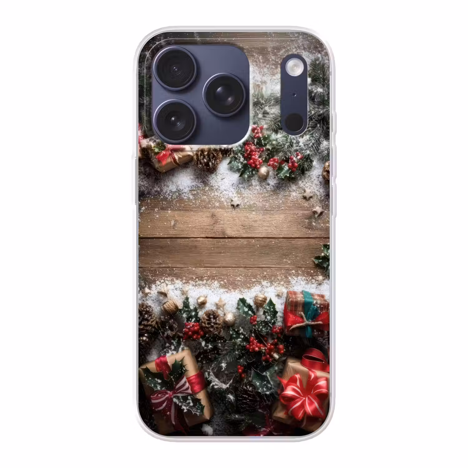 Kerstdecoratie - Geschenken - Hout - Veelkleurig Telefoonhoesje iPhone 17 Pro klein -3d