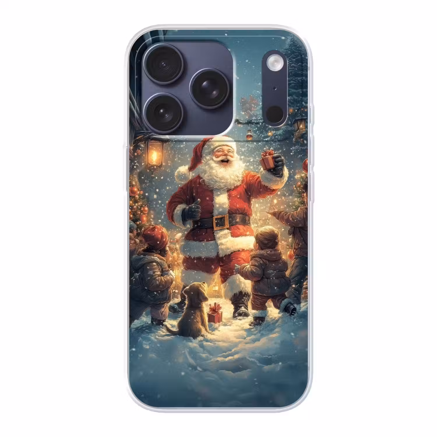 Kerstvreugde - Sneeuw - Kleurrijk Telefoonhoesje iPhone 17 Pro klein -3d