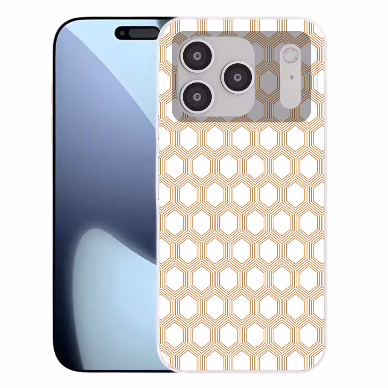 Wit - Patroon - Symmetrisch - Modern Telefoonhoesje iPhone 17 Pro klein 878 -3d
