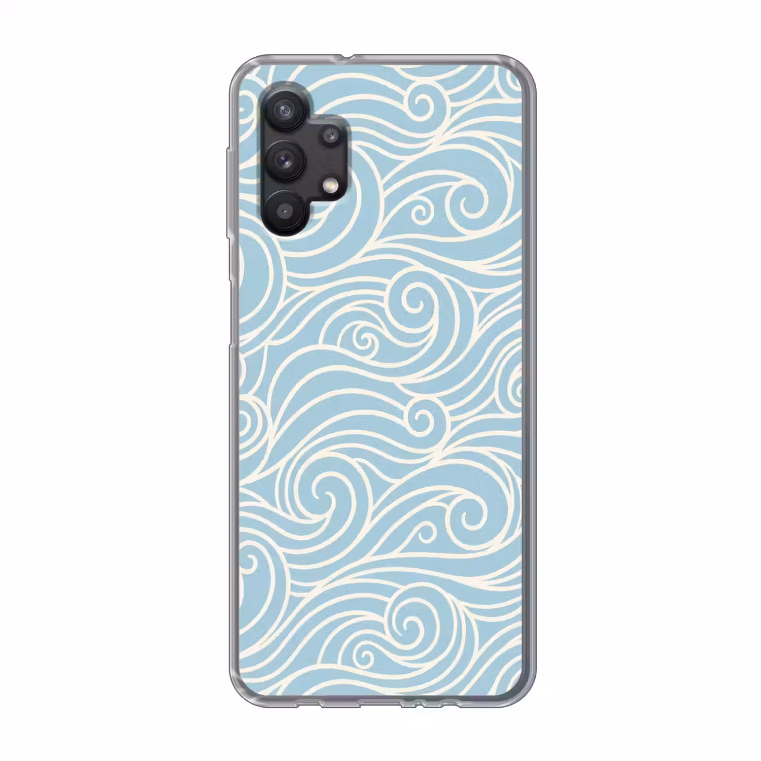 Golf - Abstract - Natuur - Modern - Blauw Telefoonhoesje Samsung Galaxy A32 5G klein -3d
