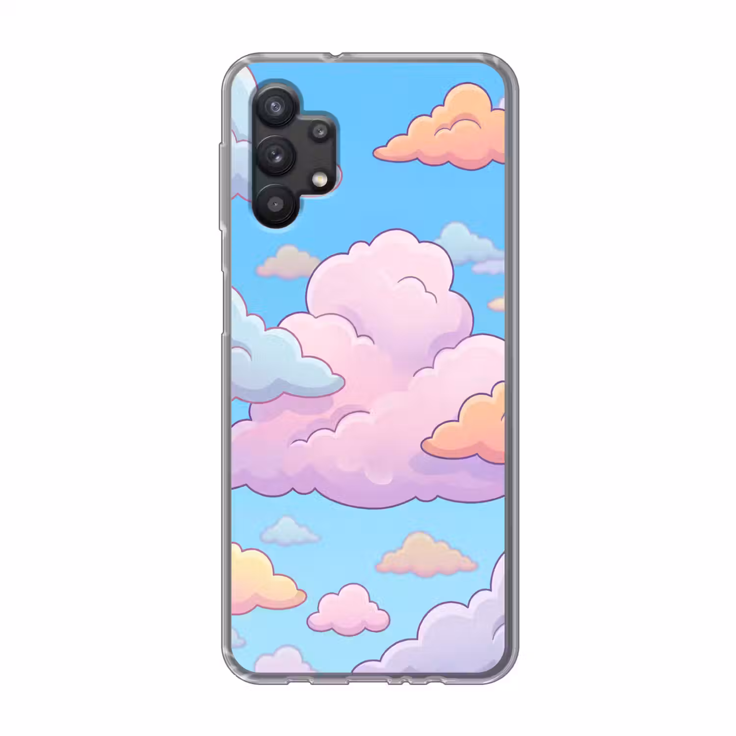 Wolk - Lucht - Natuur - Illustratie - Pastel Telefoonhoesje Samsung Galaxy A32 5G klein -3d