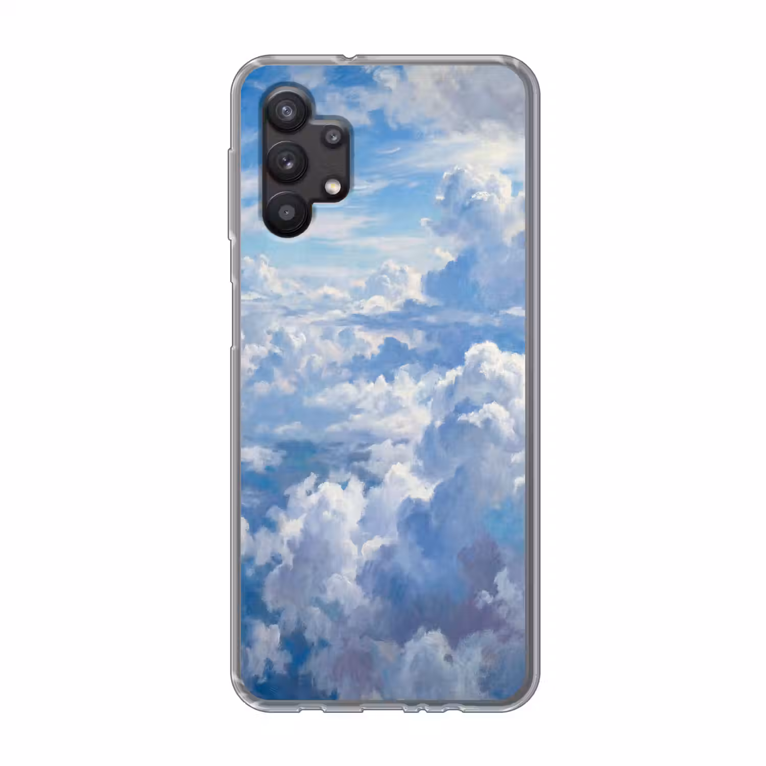 Wolken - Lucht - Natuur - Abstract - Blauw Telefoonhoesje Samsung Galaxy A32 5G klein -3d