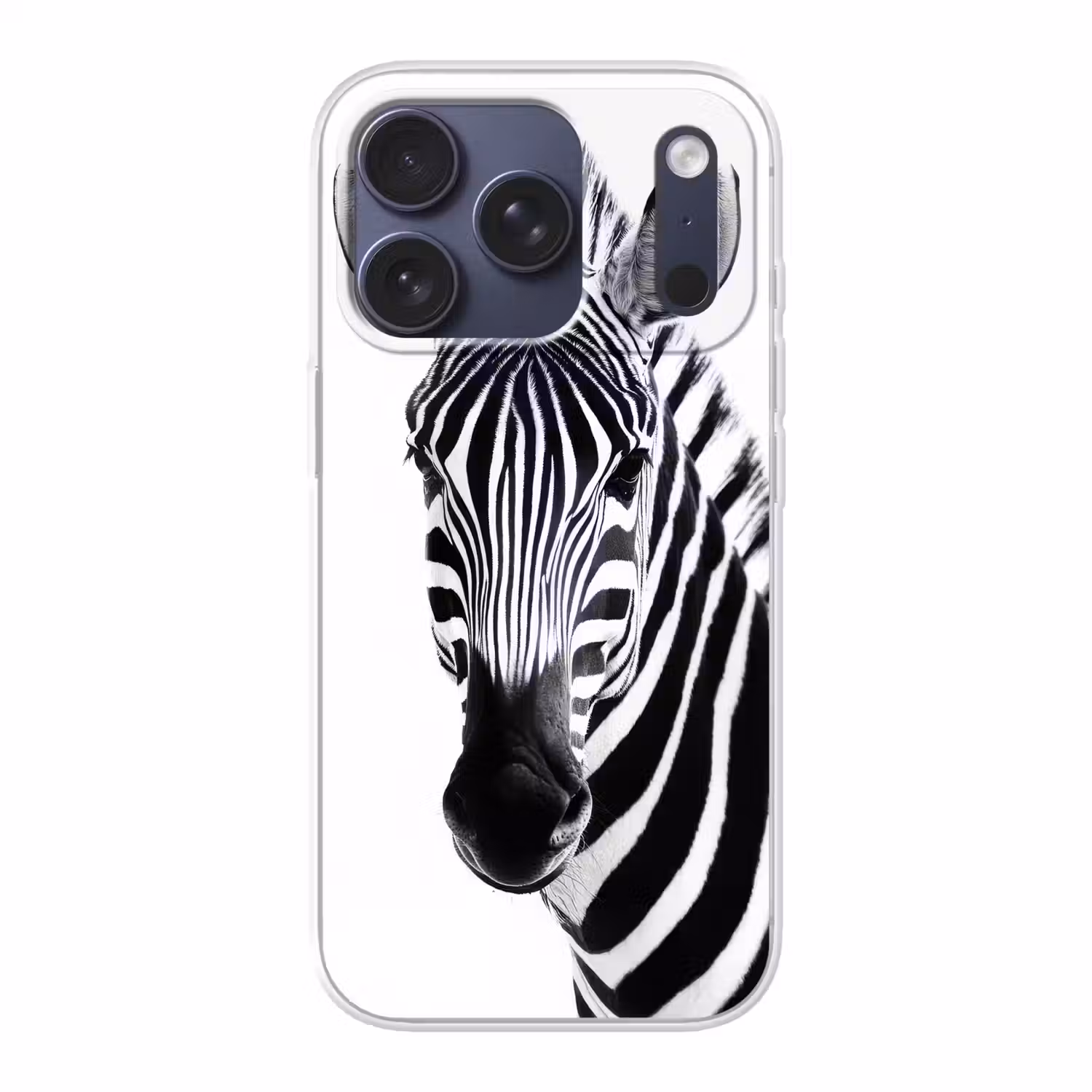 Zebra - Close-up - Zwart - Strepen Telefoonhoesje iPhone 17 Pro klein -3d