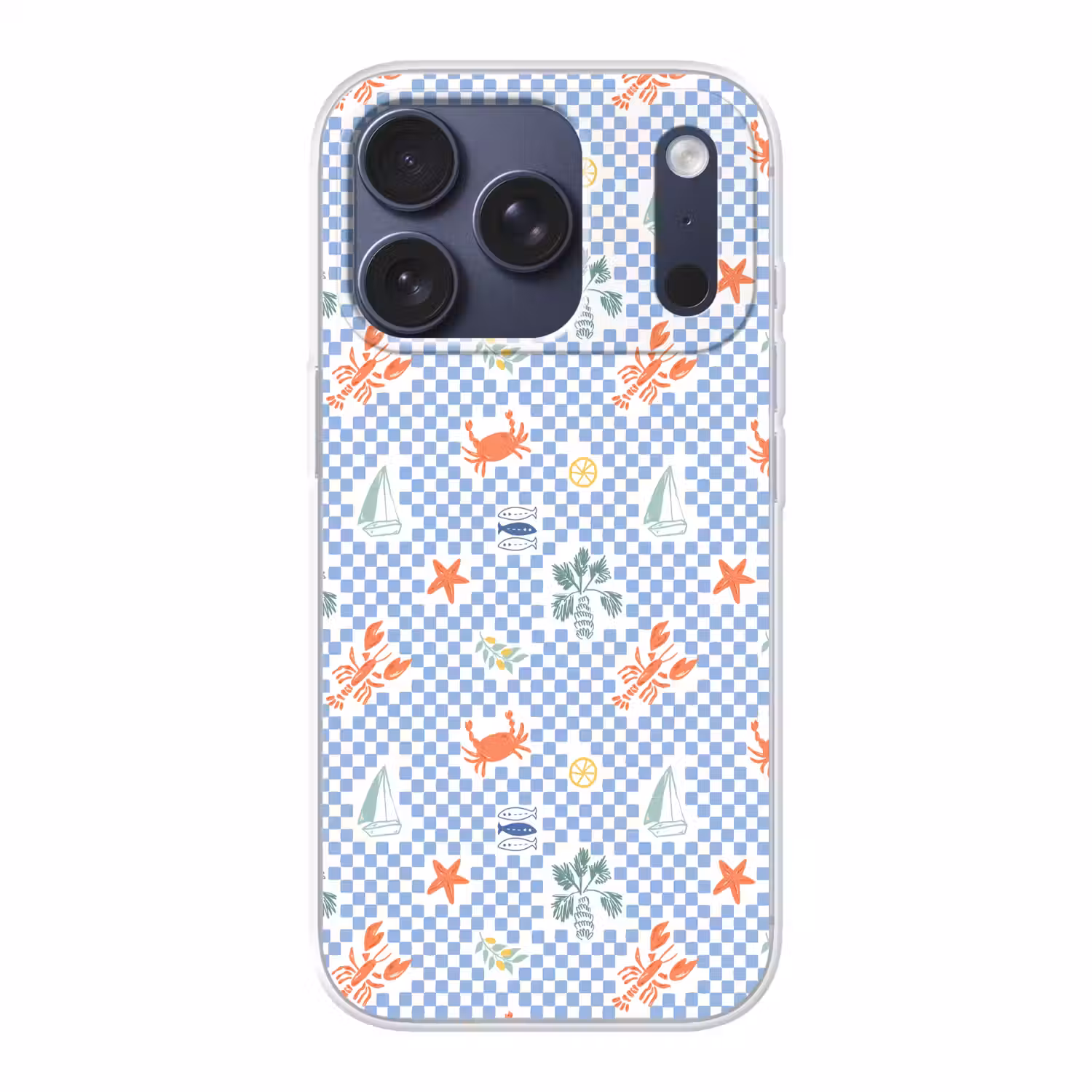 Zee - Sfeer - Zeilboot - Blauw Telefoonhoesje iPhone 17 Pro klein 878 -3d