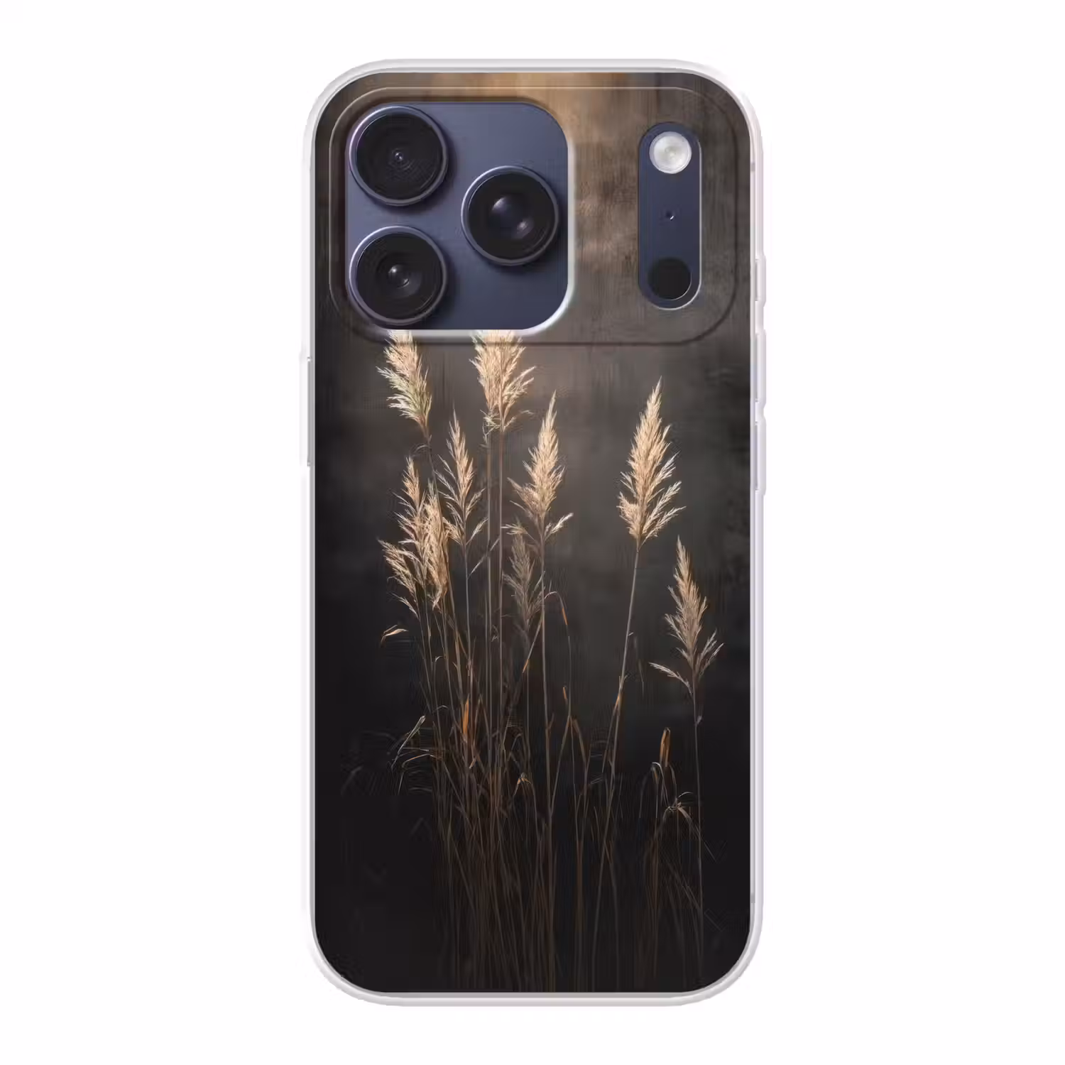 Siergras - Pluimen - Verlichting - Zwart Telefoonhoesje iPhone 17 Pro klein -3d