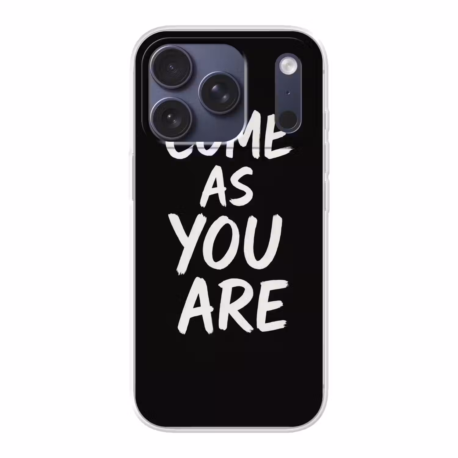 Quote - Zwart - Simpel Telefoonhoesje iPhone 17 Pro klein -3d