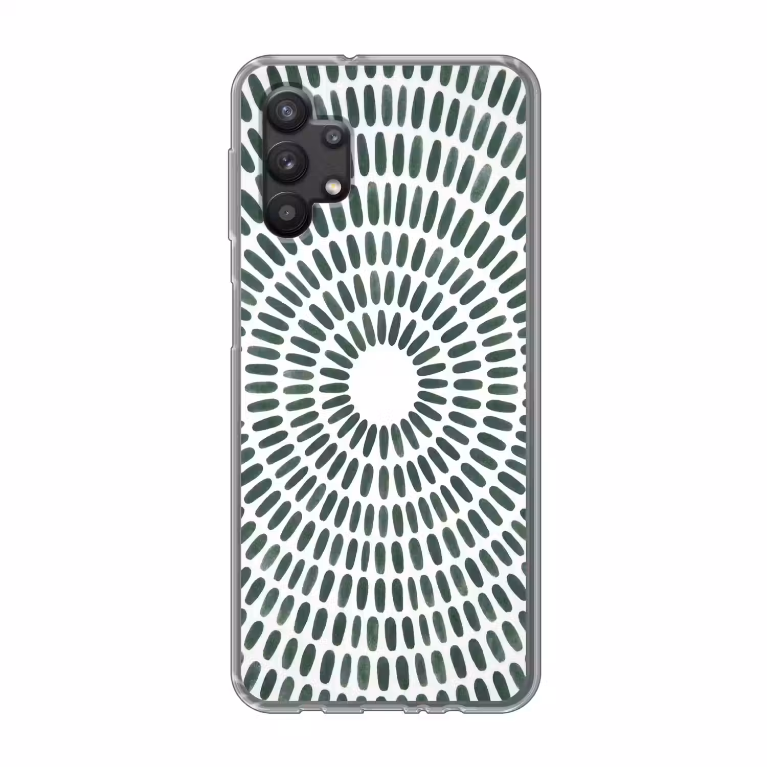 Abstract - Cirkel - Patroon - Modern - Groen Telefoonhoesje Samsung Galaxy A32 5G klein -3d